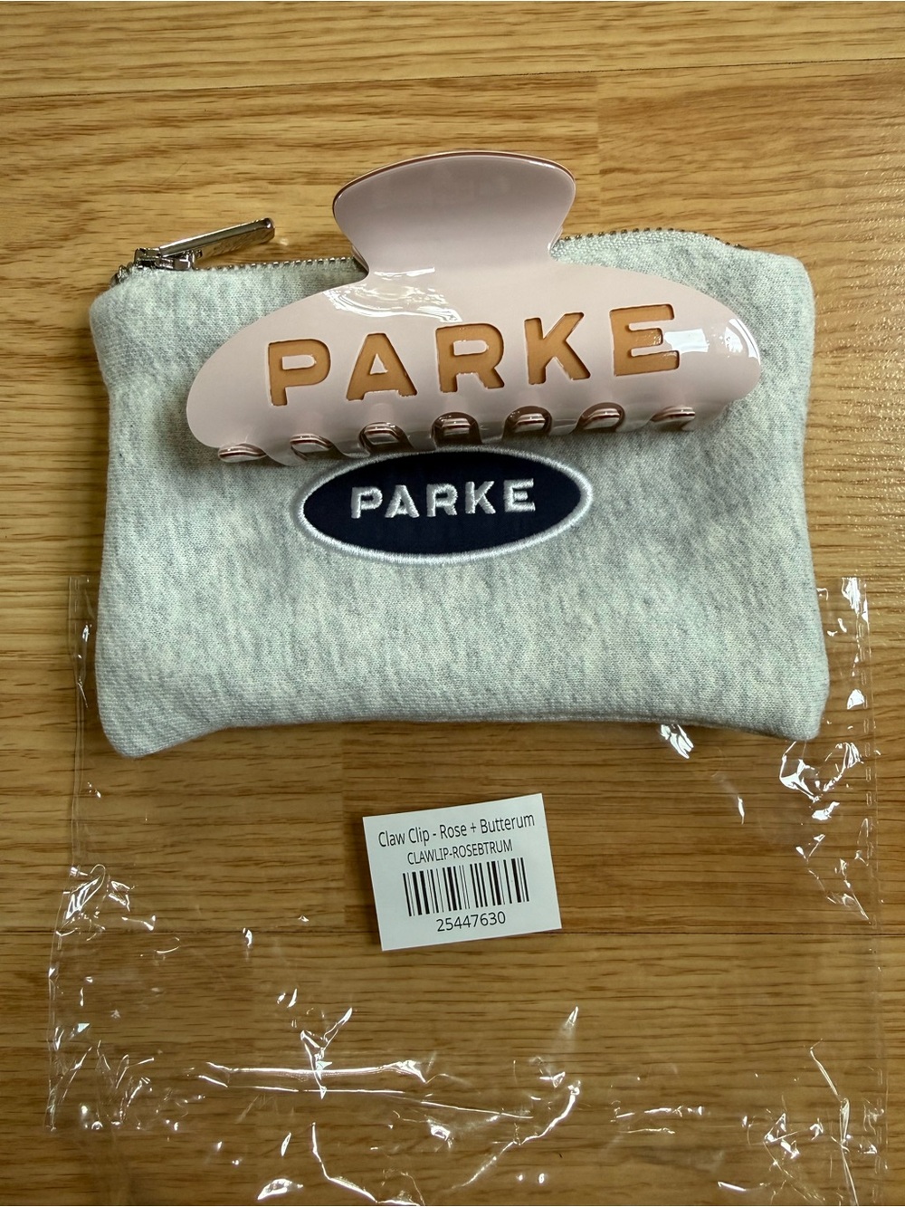 PARKE Claw Clip in Rose + Butterum Brand new with Pouch - Picture 2 of 2
